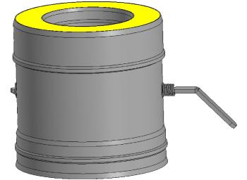 Шибер-сэндвич ф 150х210, AISI 439/439, 1,0мм/0,5мм, (К)