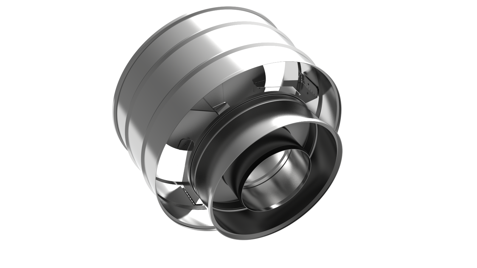 Оголовок с дефлектором, ф 250х310, AISI 439/439, 0,5мм/0,5мм, (К), h=320мм